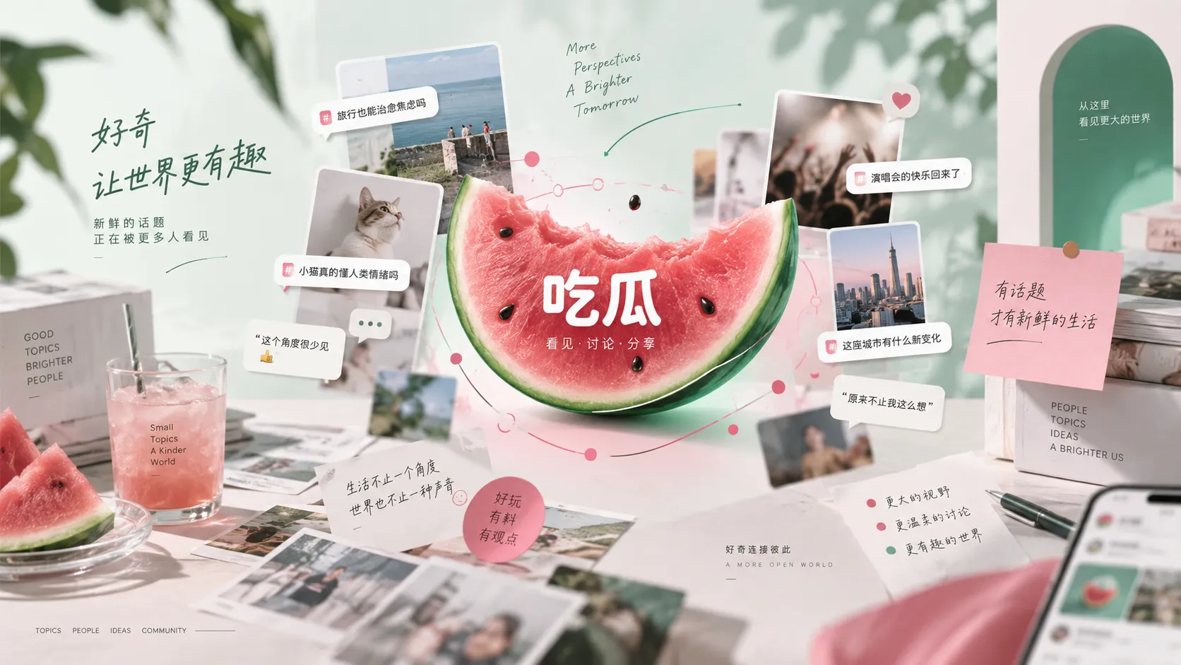 公开热点资讯的编辑概念图